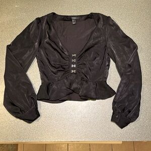 Blouse with front hooks